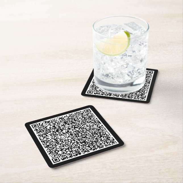 Papper Underlägg mall för QR-kodsökningsinformatio Kvadrat (Insitu)