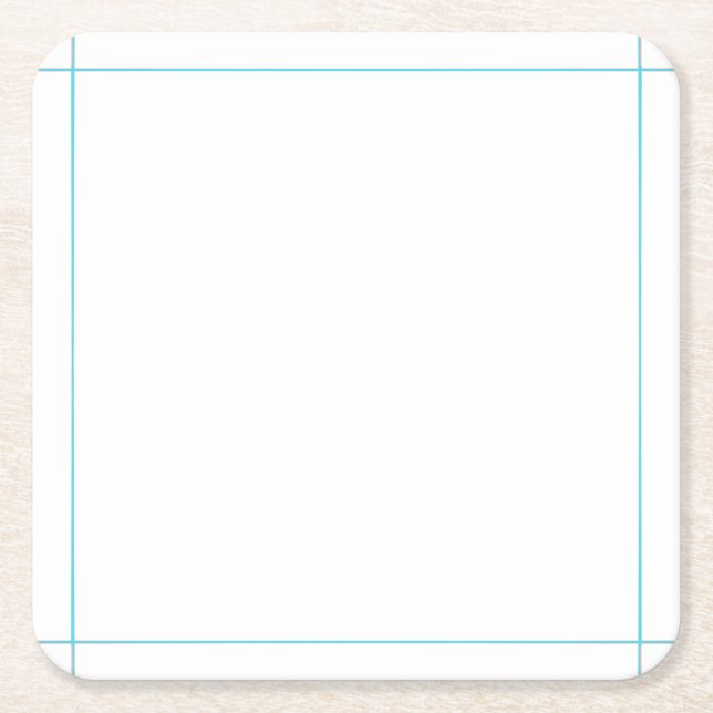 Papper Underlägg mall Kvadrat (Framsidan)