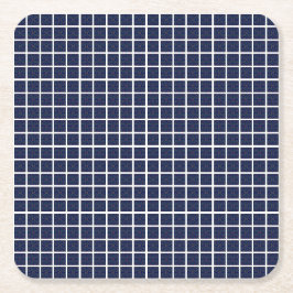 Papper Underlägg med blå fyrkanter Kvadrat