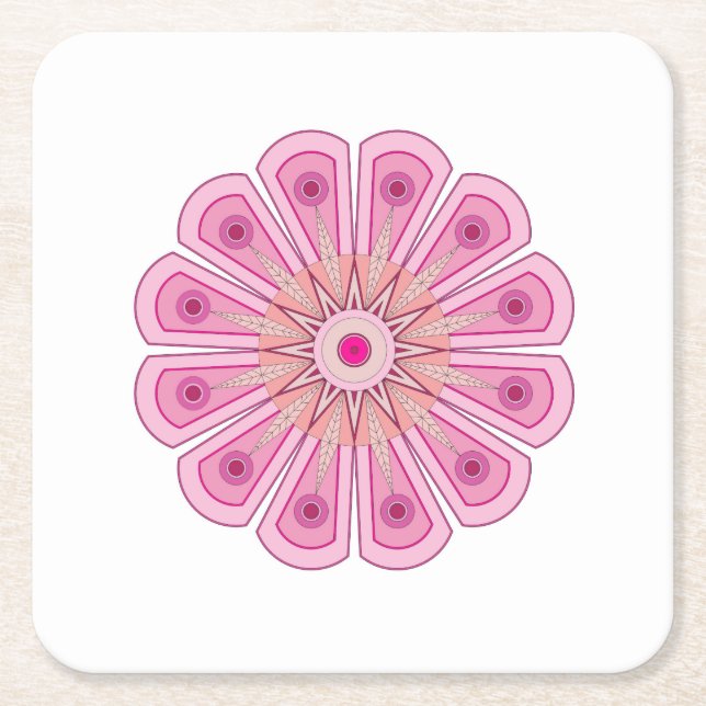 Papper Underlägg med en konst Kvadrat (Framsidan)