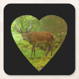 Papper Underlägg med försiktig röd Hjort