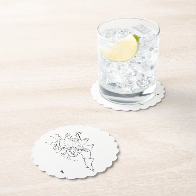 Papper Underlägg: Mr & Mrs Claus Underlägg Papper (Insitu)