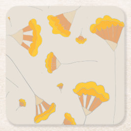 Papper underlägg multifärgad blommor kvadrat