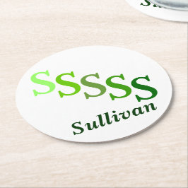 Papper Underlägg - Namn och Inledande i Gröntar Rund