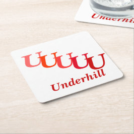 Papper Underlägg - Namn och skäl Kvadrat