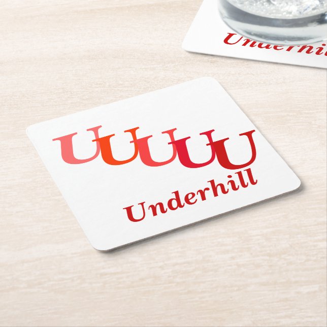 Papper Underlägg - Namn och skäl Kvadrat (Vinklad)