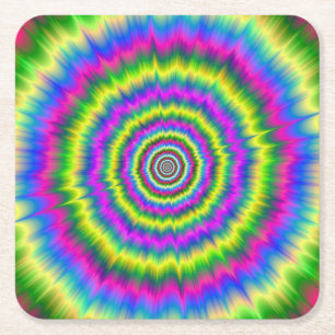 Papper Underlägg neon-explosion Kvadrat