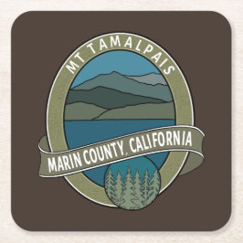 Papper Underlägg Oval Mt Tamalpais Marin Californi Kvadrat