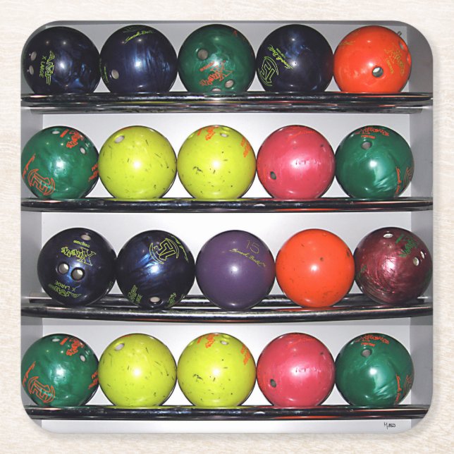 Papper Underlägg på Bowling Square Kvadrat (Framsidan)
