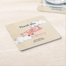 Papper Underlägg på flygplansruta.