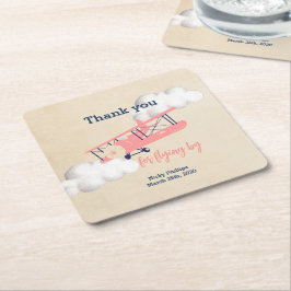 Papper Underlägg på flygplansruta.