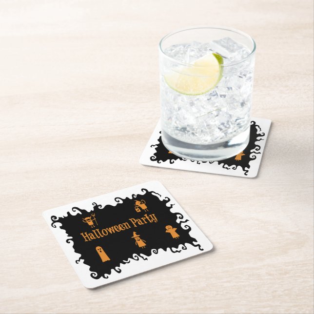Papper Underlägg på halloween fest Kvadrat (Insitu)