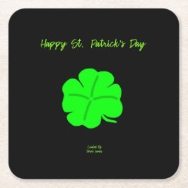 Papper Underlägg på lycklig St. Patrick's Day Squa Kvadrat