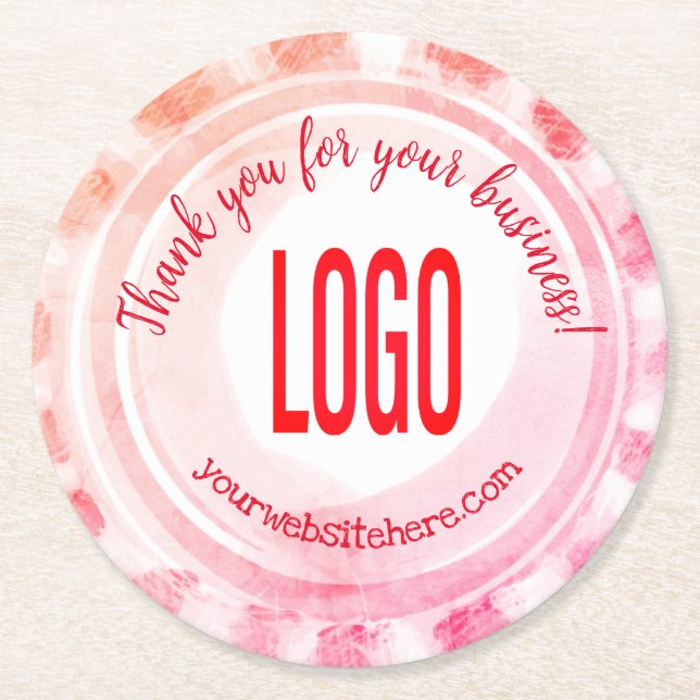 Papper Underlägg på Sunburst Peppermint Candy Squa Rund (Framsidan)