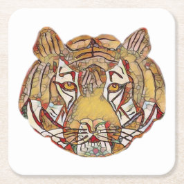 Papper Underlägg på tigertorget Ansikte