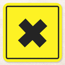 Papper Underlägg på tvärgående kvadrat