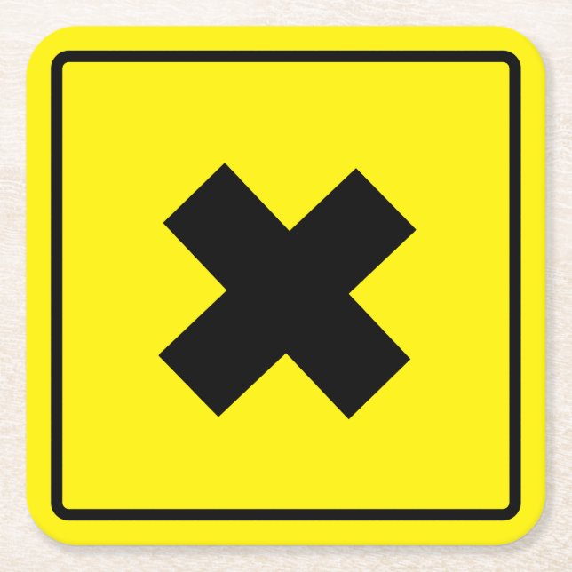 Papper Underlägg på tvärgående kvadrat (Framsidan)