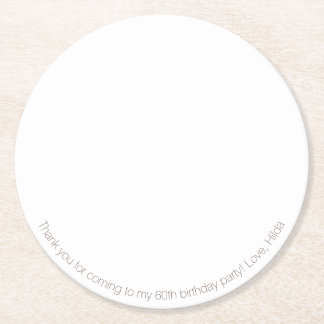 Papper Underlägg Rund