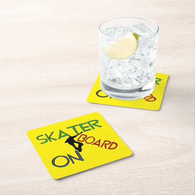 Papper Underlägg - Skater ombord Kvadrat (Insitu)