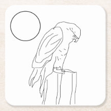 Papper Underlägg uppsättning - Falkon till Färg