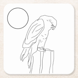 Papper Underlägg uppsättning - Falkon till Färg