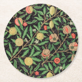 PAPPER UNDERLÄGG: WILLIAM MORRIS : POMEGRANATES UNDERLÄGG PAPPER RUND