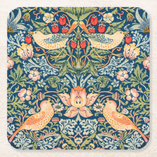 PAPPER UNDERLÄGG: WILLIAM MORRIS, STRAWBERRY THIEV UNDERLÄGG PAPPER KVADRAT