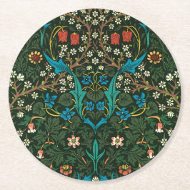 PAPPER UNDERLÄGG WILLIAM MORRIS "TULIPS"-KONSTRUKT RUND