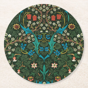 PAPPER UNDERLÄGG WILLIAM MORRIS "TULIPS"-KONSTRUKT RUND