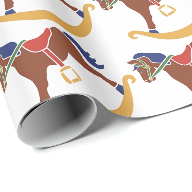 Papper uppblåsning - Rocking Horse Presentpapper (Rullad Hörn)