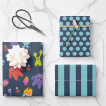 Papper uppsättning för omslagning av vanliga monst