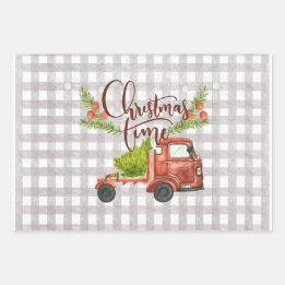 Papper uppsättning med 3 för vattenfärg jul i Las