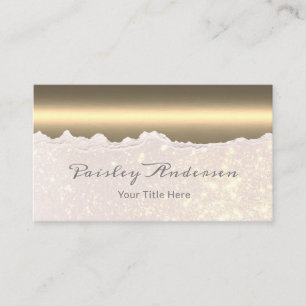Papper utformning av elegant Metallic Guld & Glitt Visitkort