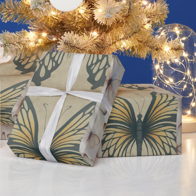 Papper utformning av fjäril Wonderland Wrapping Presentpapper (Helgdagar)