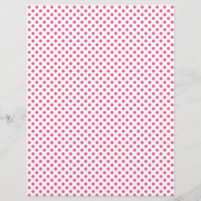 papper utformning av rosa polka-punktsskrapbok (Framsida)