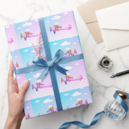 Papper utrangering av flygplan presentpapper