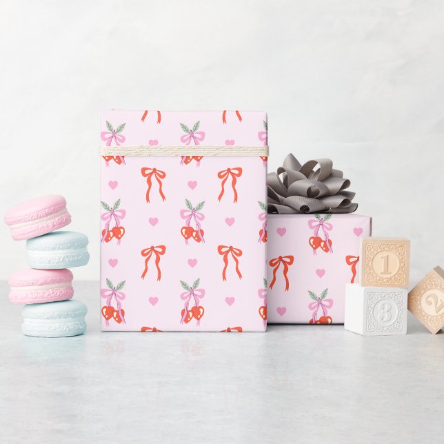 Papper utrullning av  Rullning av färghjärta och b Presentpapper (Baby Shower)