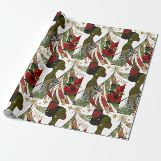 Papper utrullning med aforistisk radbrytning presentpapper