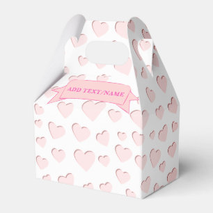 Papper utskärning av rosa Heart-form Presentaskar