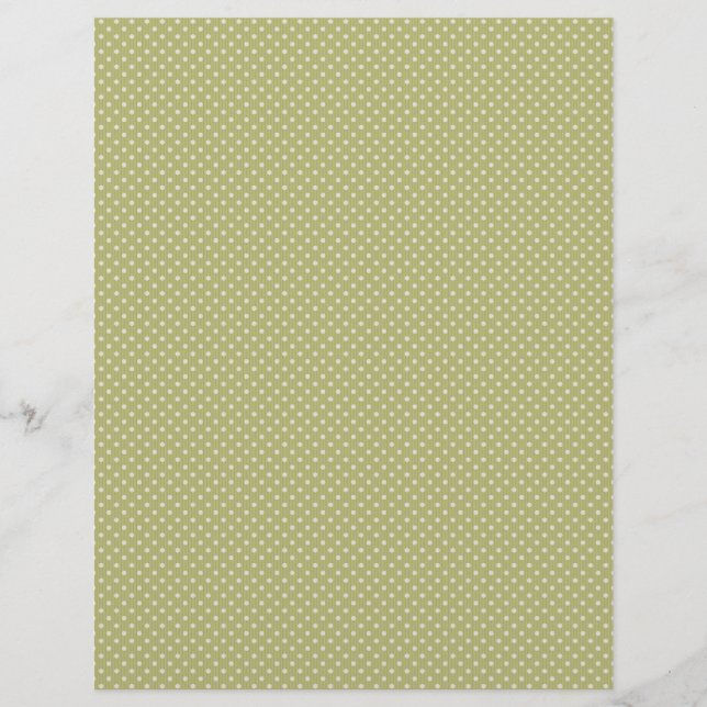Papper utskrift av klippbok för Grönt, polka punkt (Framsida)