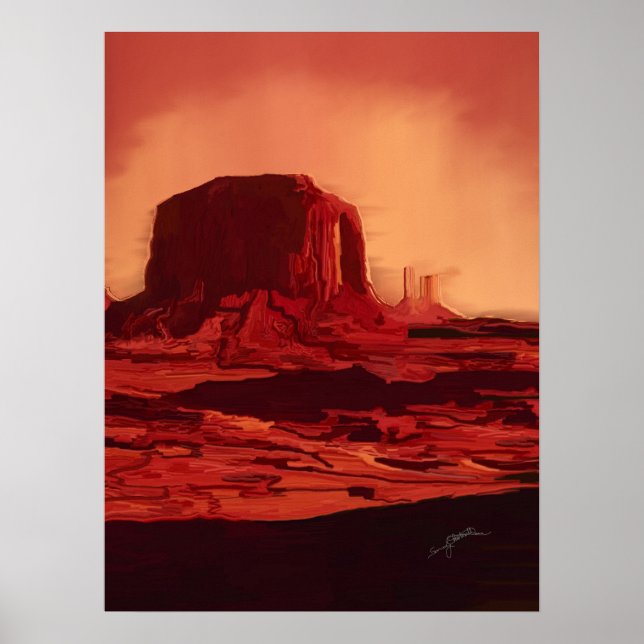 Papper utskrift av monument Valley Poster (Framsidan)