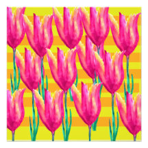 Papper utskrift av Vår Tulips Photo