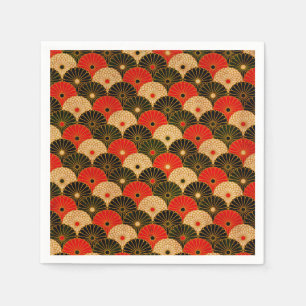 Papper utskrift av vintage, traditionell japansk pappersservett