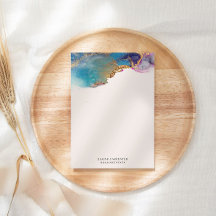 Papper vattenfärgsguldfärgad golvmonogramstationer