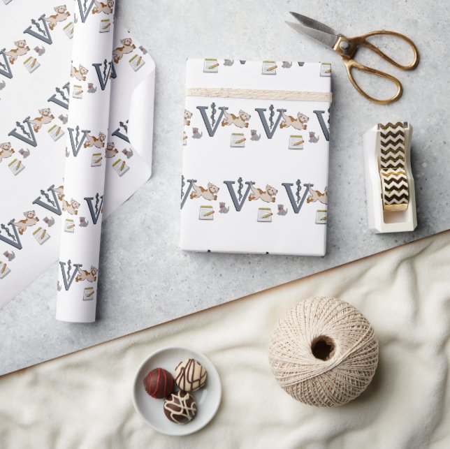 Papper veterinär som skall packas presentpapper (Hantverk)