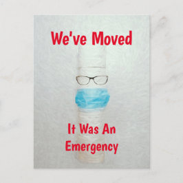 Papper Vi har flyttat - ny hembudget Vykort