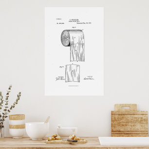 Papper vintage av patentväggkonst poster