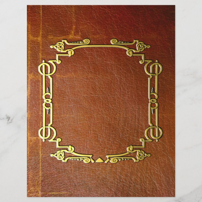 Papper Vintage för Faux-läderskrapbok (Framsida)