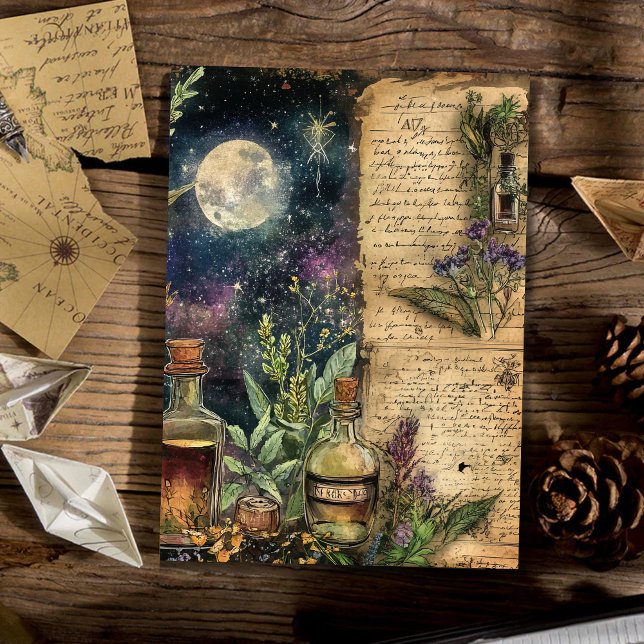 Papper vintage för fotoskriptskrapbok för halvnatt (Skapare uppladdad)