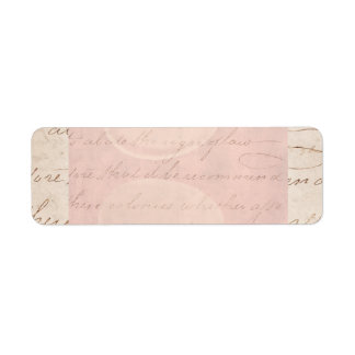 Papper vintage för kolonialskriptstycke returadress etikett